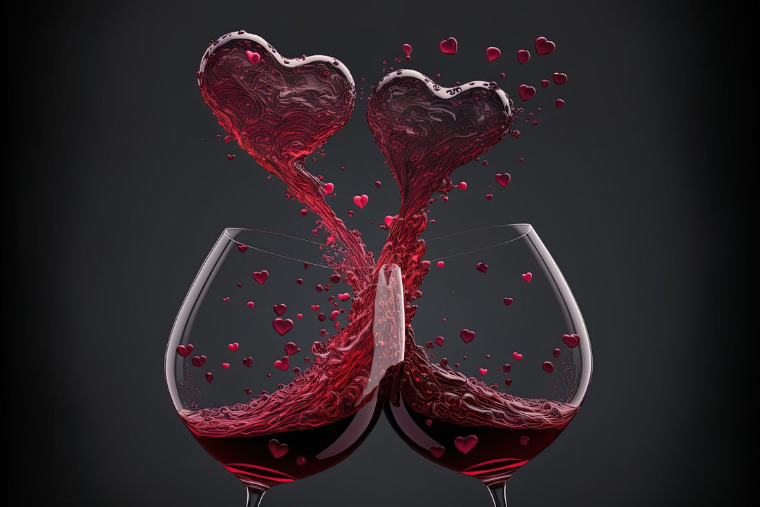 red wine into some glasses